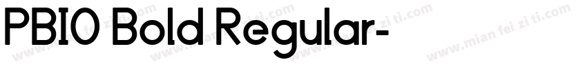 PBIO Bold Regular字体转换